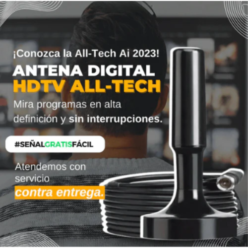 Antena HDTV TDT [MUCHOS CANALES] - Funciona en todos los televisores