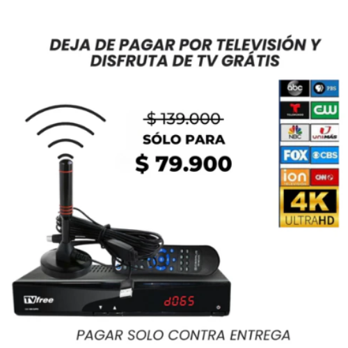 Antena HDTV TDT [MUCHOS CANALES] - Funciona en todos los televisores