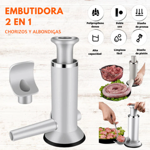 EMBUTIDORA PARA RELLENAS, CHORIZOS, ALBÓNDIGAS Y SIMILARES 🍗🥩