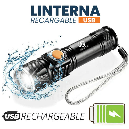 COMPRE 1 Y LLEVE 2 - Linterna Táctica TitanioPro™ USB